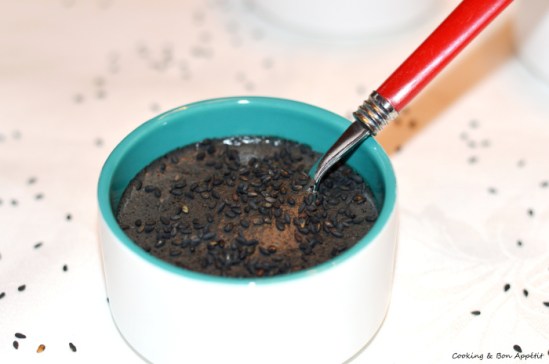 crème dessert au sésame noir