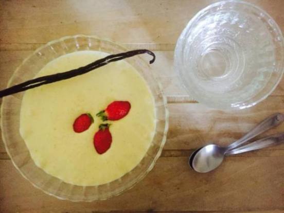 sabayon (sans alcool) aux fraises