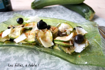 courgettes aux olives et parmesan