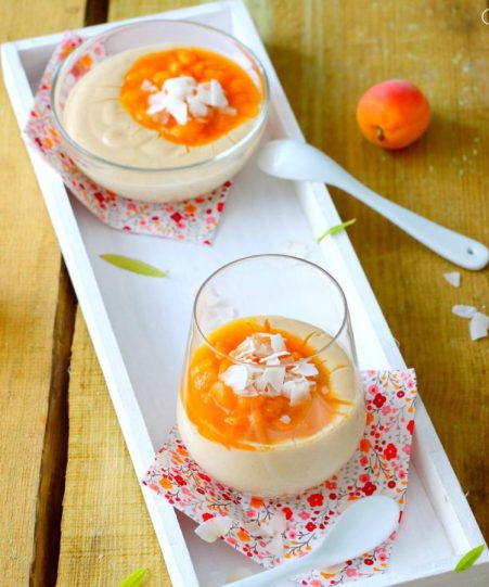 Crème-coco-abricots, verveine