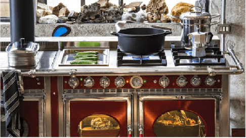 piano de cuisine, dominique Charby, fourneau, steel cucine, corradi, blog cuisine Lyon, vente